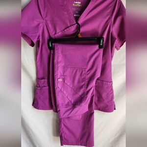 Landau Women's Violet Scrub Set